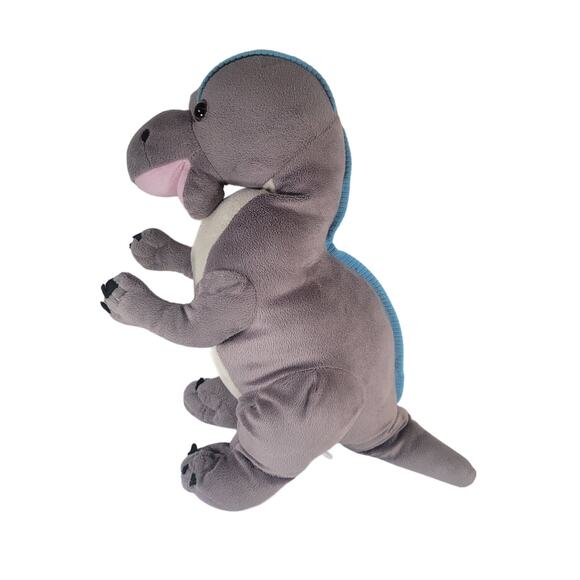 Gray Dinosaur Plush Toy 16" Tall Cute Floppy Stuffed Animal Kids Soft Play - Picture 2 of 15